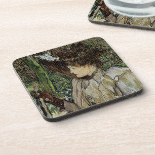 Woman with Gloves by Toulouse-Lautrec Coaster