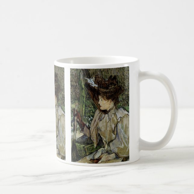 Woman with Gloves by Toulouse-Lautrec Coffee Mug (Right)