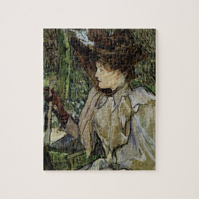 Woman with Gloves by Toulouse-Lautrec Jigsaw Puzzle (Vertical)