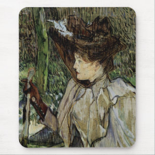 Woman with Gloves by Toulouse-Lautrec Mouse Pad