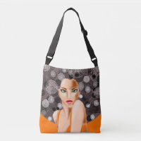 Woman with Green Eyes Crossbody Bag