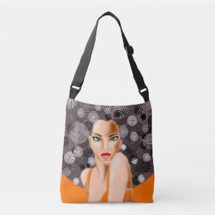 Woman with Green Eyes Crossbody Bag