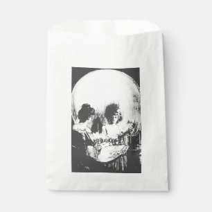 Woman with Halloween Skull Reflection In Mirror Favour Bag