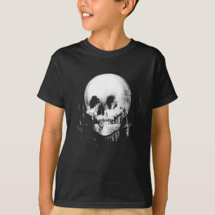 Woman with Halloween Skull Reflection In Mirror T-Shirt