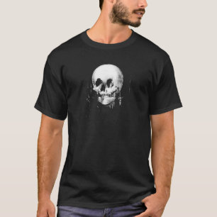 Woman with Halloween Skull Reflection In Mirror T-Shirt