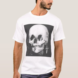 Woman with Halloween Skull Reflection In Mirror T-Shirt