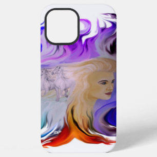 Woman with Horse iPhone Case