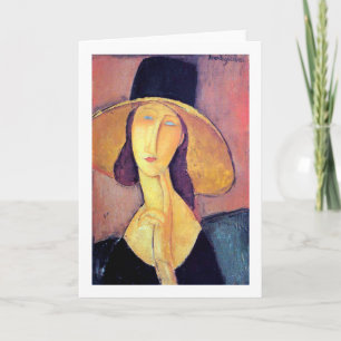 Woman with Large Hat, Modigliani Card