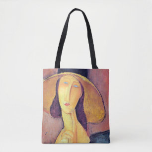 Woman with Large Hat, Modigliani Tote Bag