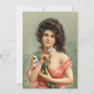 Woman with Lily Louis Prang & Co.