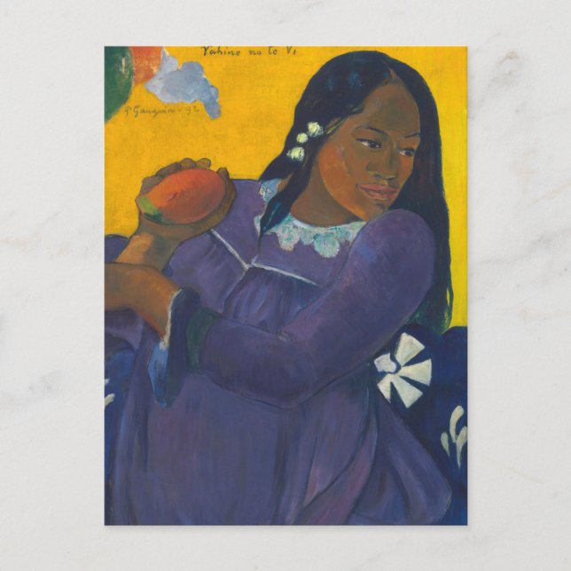 Woman with Mango | Paul Gauguin Postcard (Front)