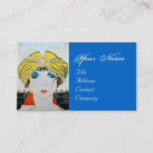 WOMAN WITH ORIENTAL YELLOW TURBAN / Beauty Fashion Business Card