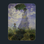 Woman with Parasol by Claude Monet, Vintage Art Magnet<br><div class="desc">The Stroll, Camille Monet and Her Son Jean (Woman with a Parasol) (1875) by Claude Monet is a vintage impressionist fine art family portrait painting. A mother taking a walk with her young child in a field or spring meadow. She is holding a sun umbrella and wearing a beautiful dress...</div>