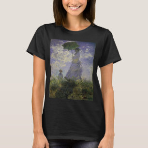 Woman with Parasol by Claude Monet, Vintage Art T-Shirt