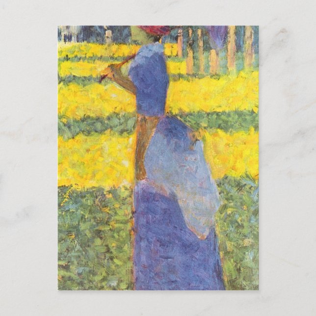 Woman with Parasol by Georges Seurat Postcard (Front)