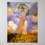 Woman with Parasol Facing Left - Print on Canvas<br><div class="desc">Claude Oscar Monet (1840-1926) Woman with a Parasol - 1875 Reproduction Print on Canvas Impressionism National Gallery of Art, Washington, DC, We commissioned two of this oil painting reproduction (Size: 24"x36") in 2003. the original reproduction is hand painted on canvas. “Woman with a parasol” also called “Madame Monet and her...</div>