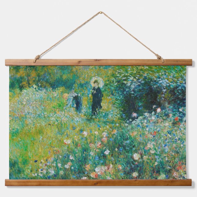 Woman with Parasol, Garden, Renoir Hanging Tapestry (Front)