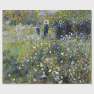 Woman with Parasol in a Garden by Renoir Wrapping Paper