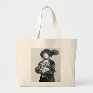 Woman with Pistol, 1910 Large Tote Bag