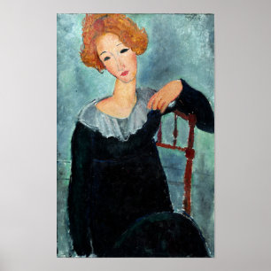 Woman with Red Hair painting by Amedeo Modigliani Poster