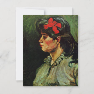 Woman with Red Ribbon Portrait by Vincent van Gogh