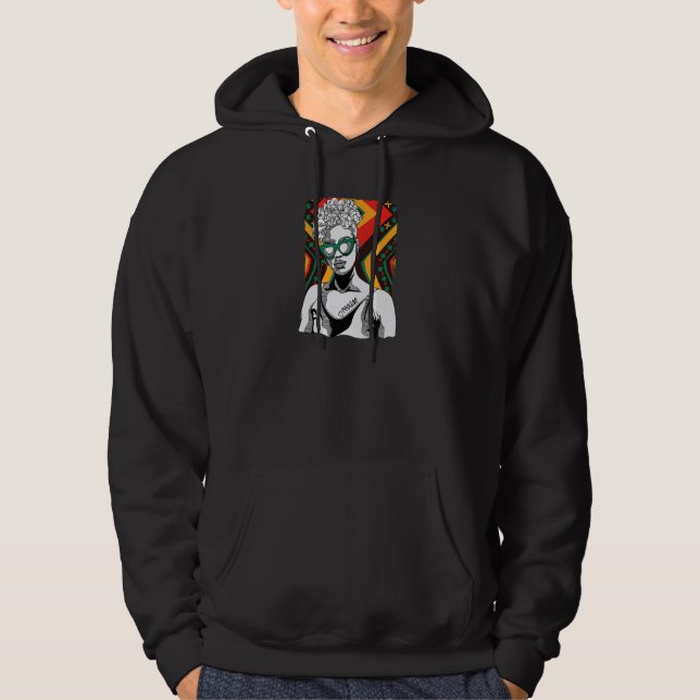 Woman with Reggae tattoo Hoodie (Front)
