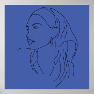 Woman with Scarf Poster