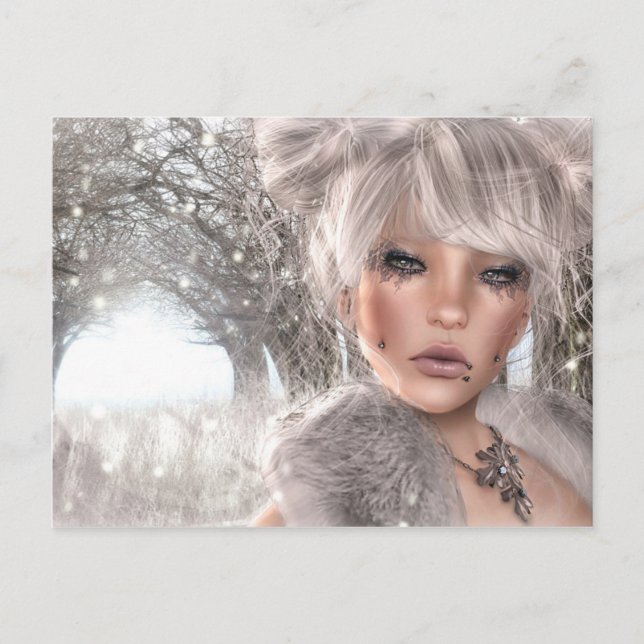 Woman with Spectral Eyes Postcard (Front)