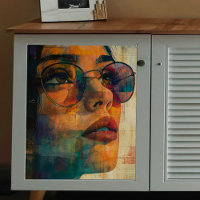Woman with Sunglasses Decoupage