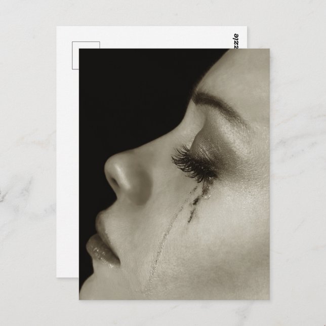 Woman with tears postcard (Front/Back)