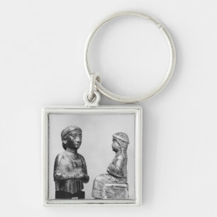 Woman with the shawl key ring