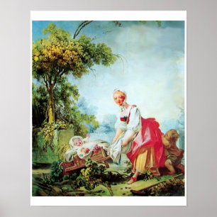 WOMAN WITH TWO CHILDREN POSTER