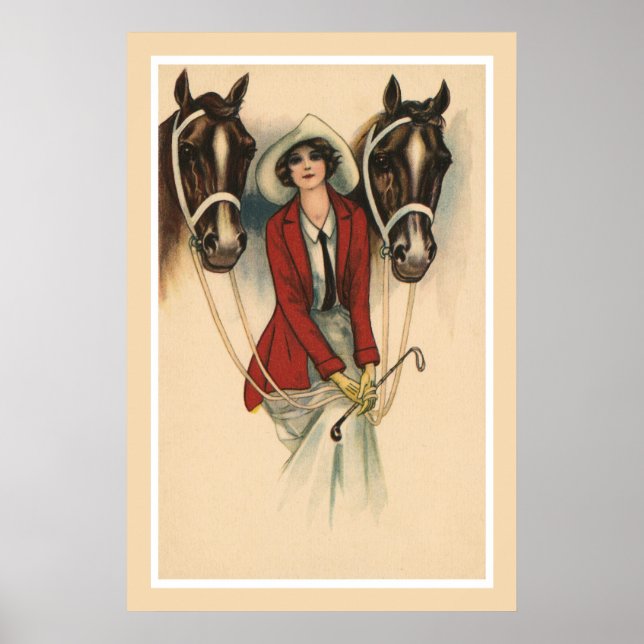 Woman with Two Horses poster (Front)