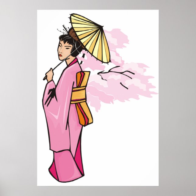 Woman With Umbrella Poster (Front)