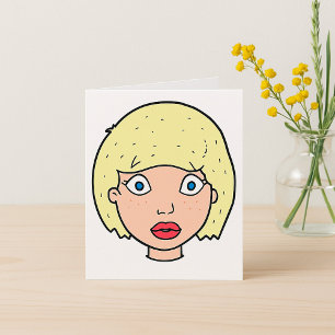 Woman With Yellow Hair Card