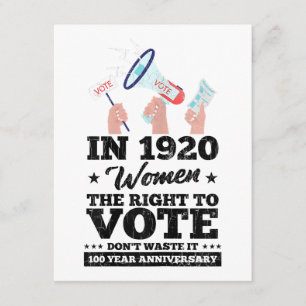 Woman Won Right To Vote Funny Voting Elections 202 Enclosure Card