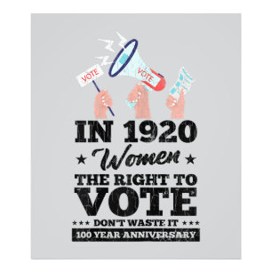 Woman Won Right To Vote Funny Voting Elections 202 Photo Print