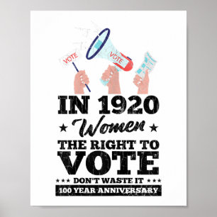 Woman Won Right To Vote Funny Voting Elections 202 Poster