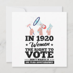 Woman Won Right To Vote Funny Voting Elections 202 Save The Date