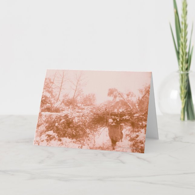 Woman Wood Gatherer Card (Front)