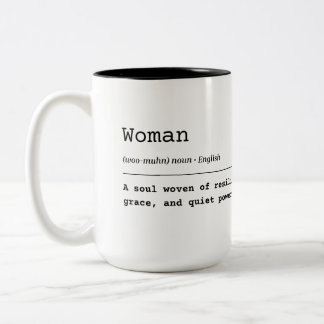 Woman – Woven with Strength Two-Tone Coffee Mug