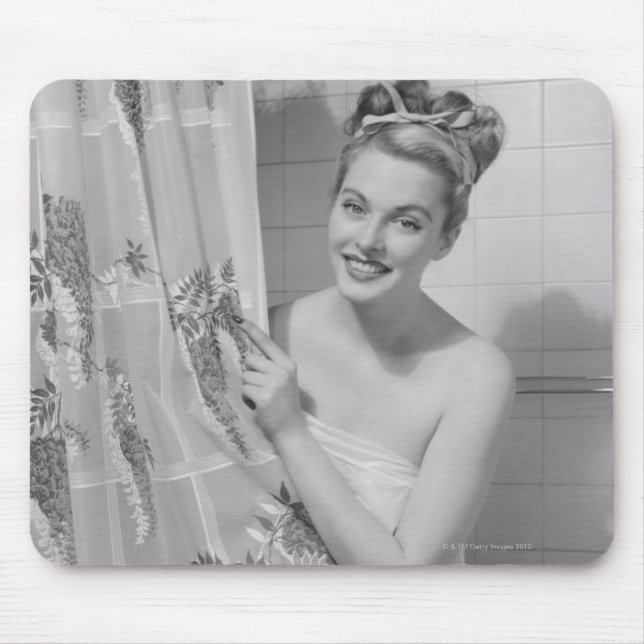 Woman Wrapped Up Mouse Pad (Front)