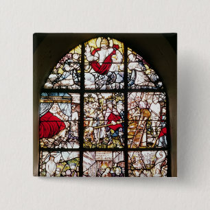 Woman Writing in the Court of Shah Abbas I 15 Cm Square Badge