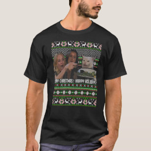 Woman Yelling At A Cat Meme Ugly Christmas Sweater