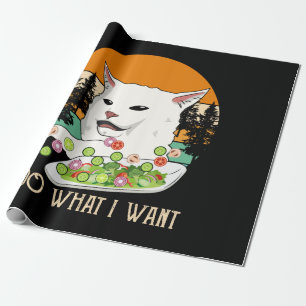 Woman Yelling At Cat Meme, Cat Meme Wrapping Paper