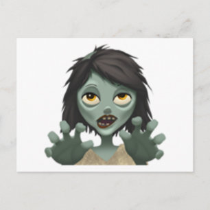 Woman Zombie - Emoji Postcard