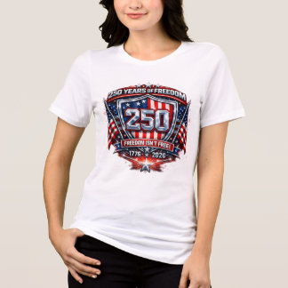 woman's 250 Years of Freedom T-Shirt Keep America  Tri-Blend Shirt