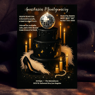 Woman's 30th Birthday Death to my 20s Glam Party Invitation