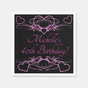 Woman's 40th Birthday Napkin