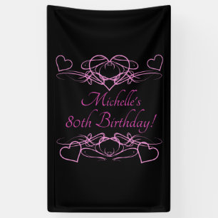 Woman's 80th Birthday Banner